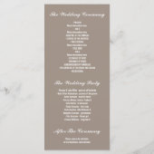 Brautatem Atempause Rustikale Hochzeitsprogramme Programm (Rückseite)