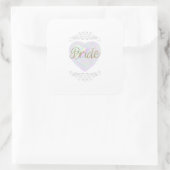 Brautaufkleber Quadratischer Aufkleber (Tasche)