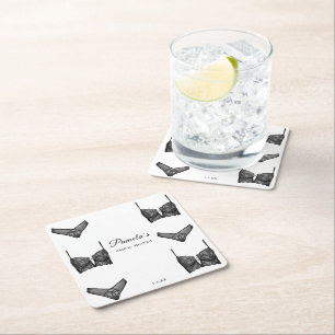 Brautausstattungs-Party-Wäsche-Slip-Muster Rechteckiger Pappuntersetzer