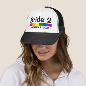Brautbanner für Hochzeitsrähne 2 Truckerkappe (Beispiel)