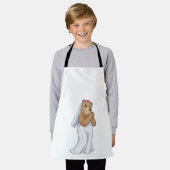 Brautbär mit Schleier Schürze (Getragen)