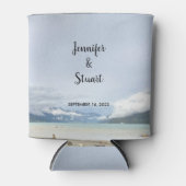 Brautbäume rustikale Hochzeit am Bergstrand Dosenkühler (Vorderseite)