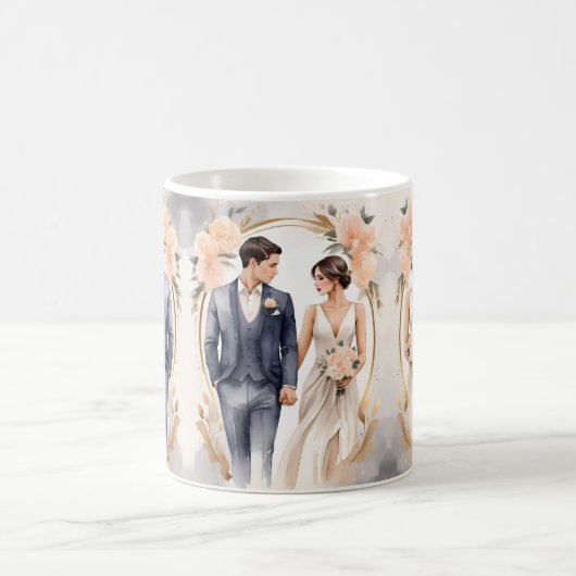 Brautbecher und Hochzeitsbecher Kaffeetasse (Mittel)