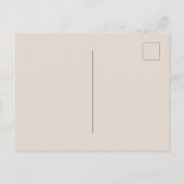 Brautbeige-Wildblume Einladungspostkarte (Rückseite)