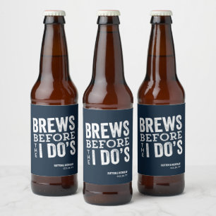 Brautbiere vor dem Ja-Wort in Navy mit personalisi Bierflaschenetikett