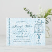 Brautbirdcage-Polterabend-Einladung Einladung (Stehend Vorderseite)