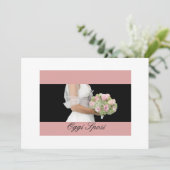 Brautblumenstrauß der italienischen einladung (Stehend Vorderseite)