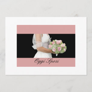 Brautblumenstrauß der italienischen einladung