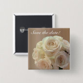 Brautblumenstrauß weg von im Weiß Button (Vorne & Hinten)