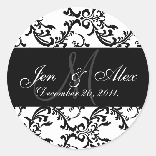 Brautbräu Hochzeitstag Siegel Paisley Runder Aufkleber (Vorderseite)