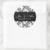 Brautbräu Hochzeitstag Siegel Paisley Runder Aufkleber (Tasche)