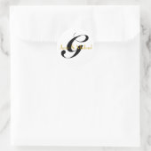 Brautbräunungsnamen Monogram G Aufkleber Gold (Tasche)