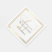 Brautbräutigamen/Nachname Liebe für immer Hochzeit Serviette (Ecke)