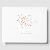 Brautbriefe, modern, elegant, weiß gästebuch (Vorderseite)