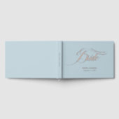 Brautbriefe, Pulverblau, Rose-Gold- Gästebuch (Voll)