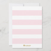 BrautBrunch-Duschen-Einladung erröten und Gold Einladung (Rückseite)