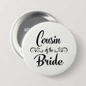 Brautcousine Hochzeitsprobe Dinner Button (Vorne & Hinten)