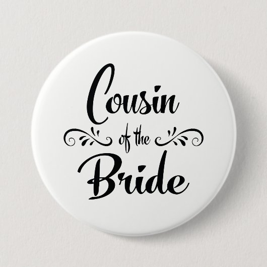 Brautcousine Hochzeitsprobe Dinner Button (Vorderseite)