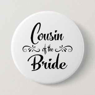 Brautcousine Hochzeitsprobe Dinner Button