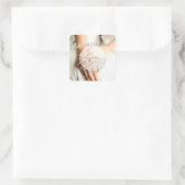 Brautdiamantenring bearbeitet Hochzeit dank Quadratischer Aufkleber (Tasche)