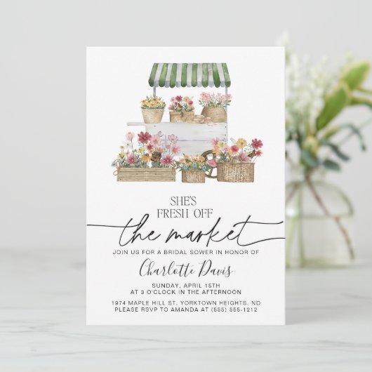 Brautdusche Bauer Einladung (Stehend Vorderseite)