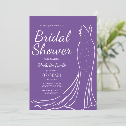 Brautdusche Einladung (Stehend Vorderseite)