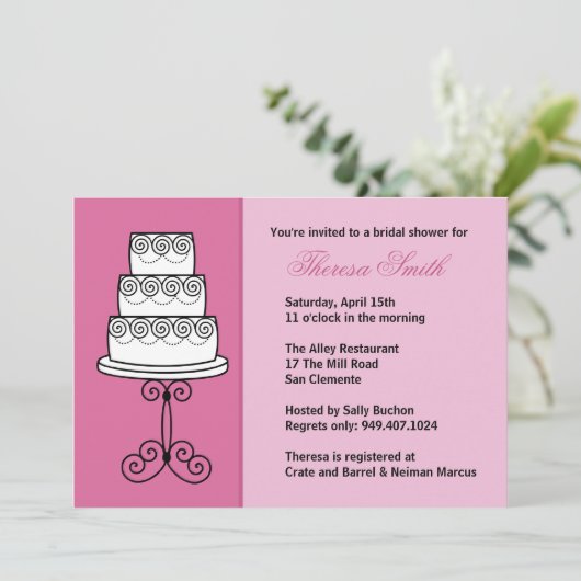 Brautdusche Einladung (Stehend Vorderseite)