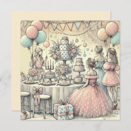 Brautdusche Einladung (Vorne/Hinten)