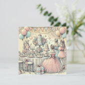 Brautdusche Einladung (Stehend Vorderseite)