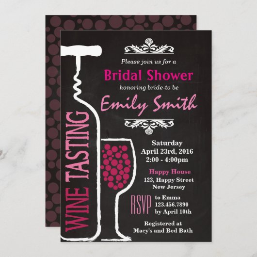 Brautdusche Einladung (Vorne/Hinten)