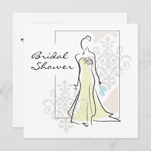 Brautdusche Einladung (Vorne/Hinten)