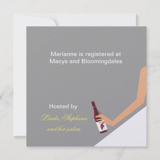 Brautdusche Einladung (Rückseite)