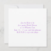 Brautdusche Einladung (Rückseite)