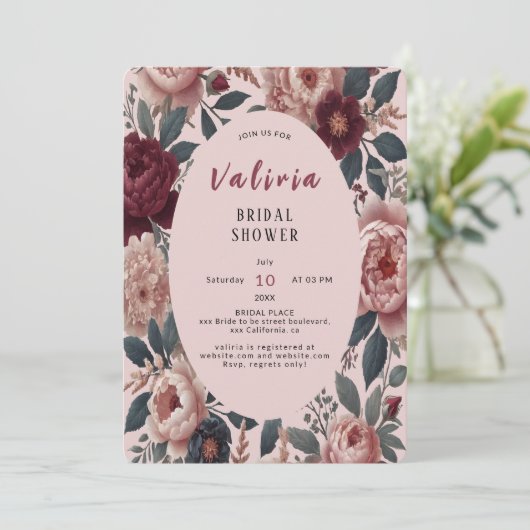 Brautdusche Einladung (Stehend Vorderseite)