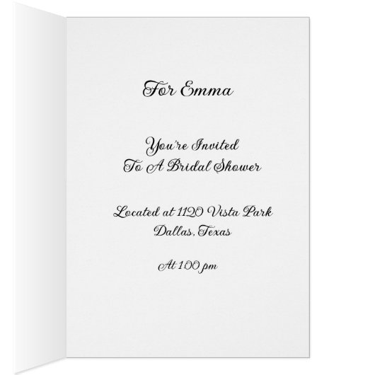 Brautdusche Einladung (Innen (Rechts))