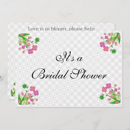 Brautdusche Einladung (Vorne/Hinten)