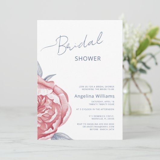 Brautdusche Einladung (Stehend Vorderseite)