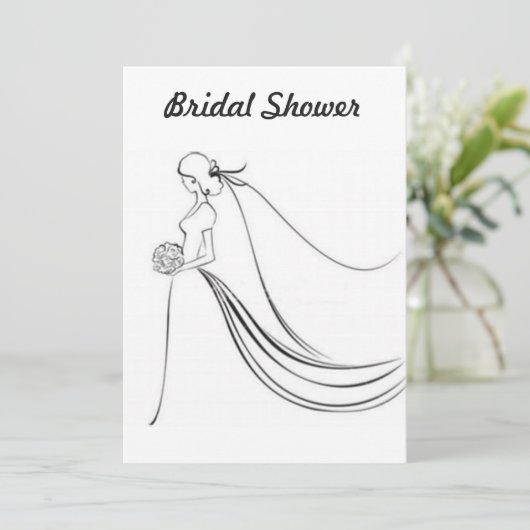 Brautdusche Einladung (Stehend Vorderseite)