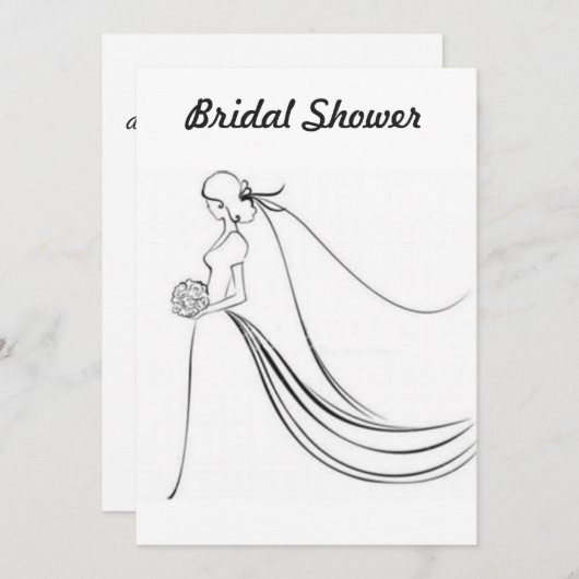 Brautdusche Einladung (Vorne/Hinten)