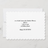 Brautdusche Einladung (Rückseite)