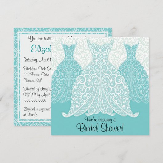 Brautdusche Einladung (Vorne/Hinten)