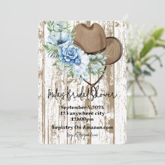 Brautdusche Einladung (Stehend Vorderseite)