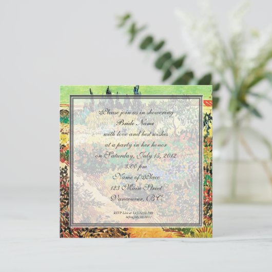 Brautdusche Einladung (Stehend Vorderseite)