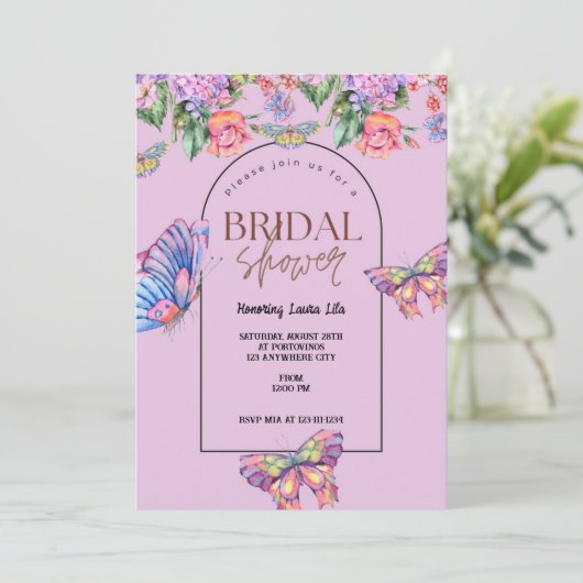 Brautdusche Einladung (Stehend Vorderseite)