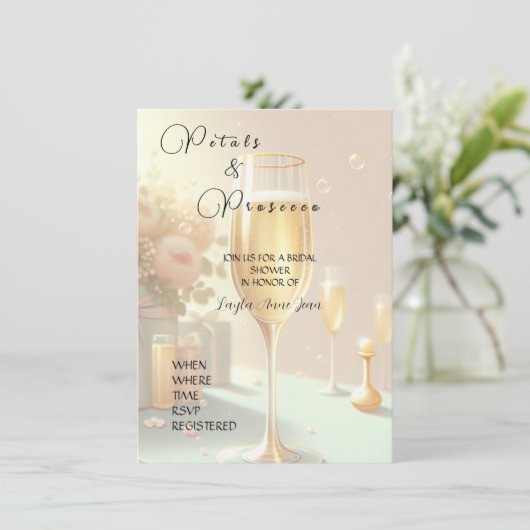 Brautdusche Einladung (Stehend Vorderseite)