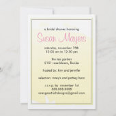 Brautdusche Einladung (Rückseite)