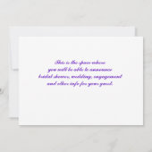 Brautdusche Einladung (Rückseite)