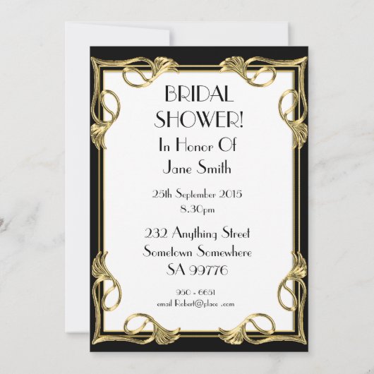 Brautdusche Einladung (Rückseite)