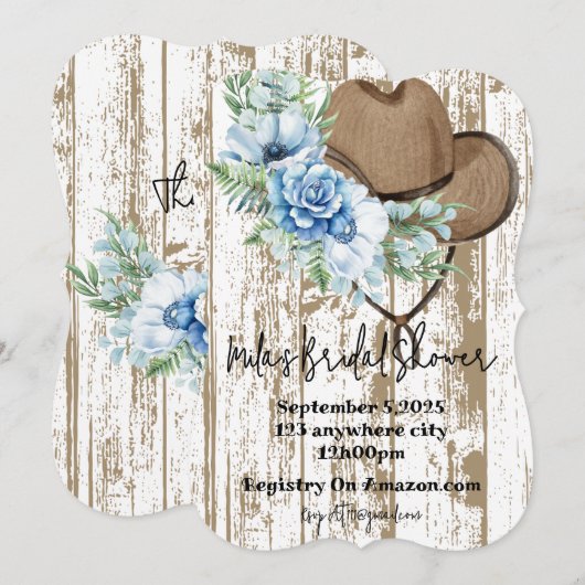 Brautdusche Einladung (Vorne/Hinten)