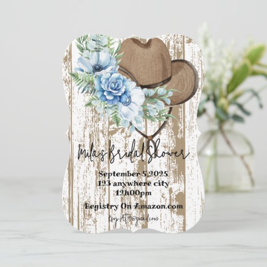 Brautdusche Einladung (Stehend Vorderseite)